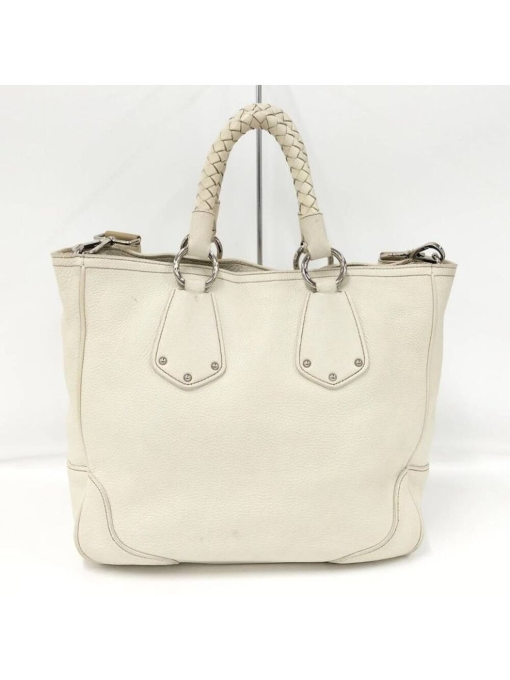Prada 2-Way Tote Leather White - Picture 2 of 10